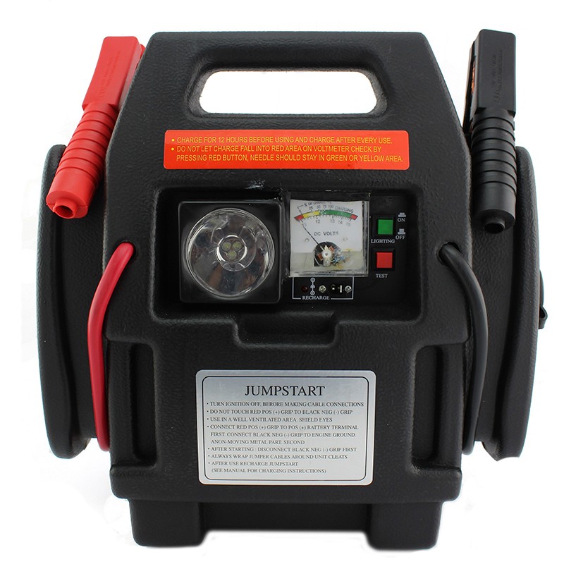 Starter auto DC 12V 400A cu compresor 250 PSI, manometru, lanterna 3.6W, voltmetru, RESIGILAT - imagine 10